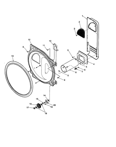Rear bulkhead/rollers/air duct