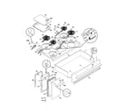Frigidaire FEF455WFBC top/drawer diagram