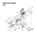 Engine and v-belts (e600e/e610e)