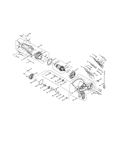 Upper arm/shaft/motor housing