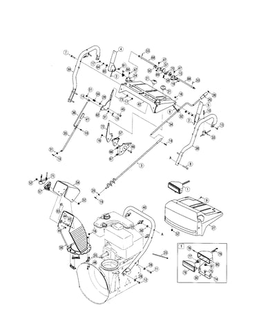 Handle/chute/control panel