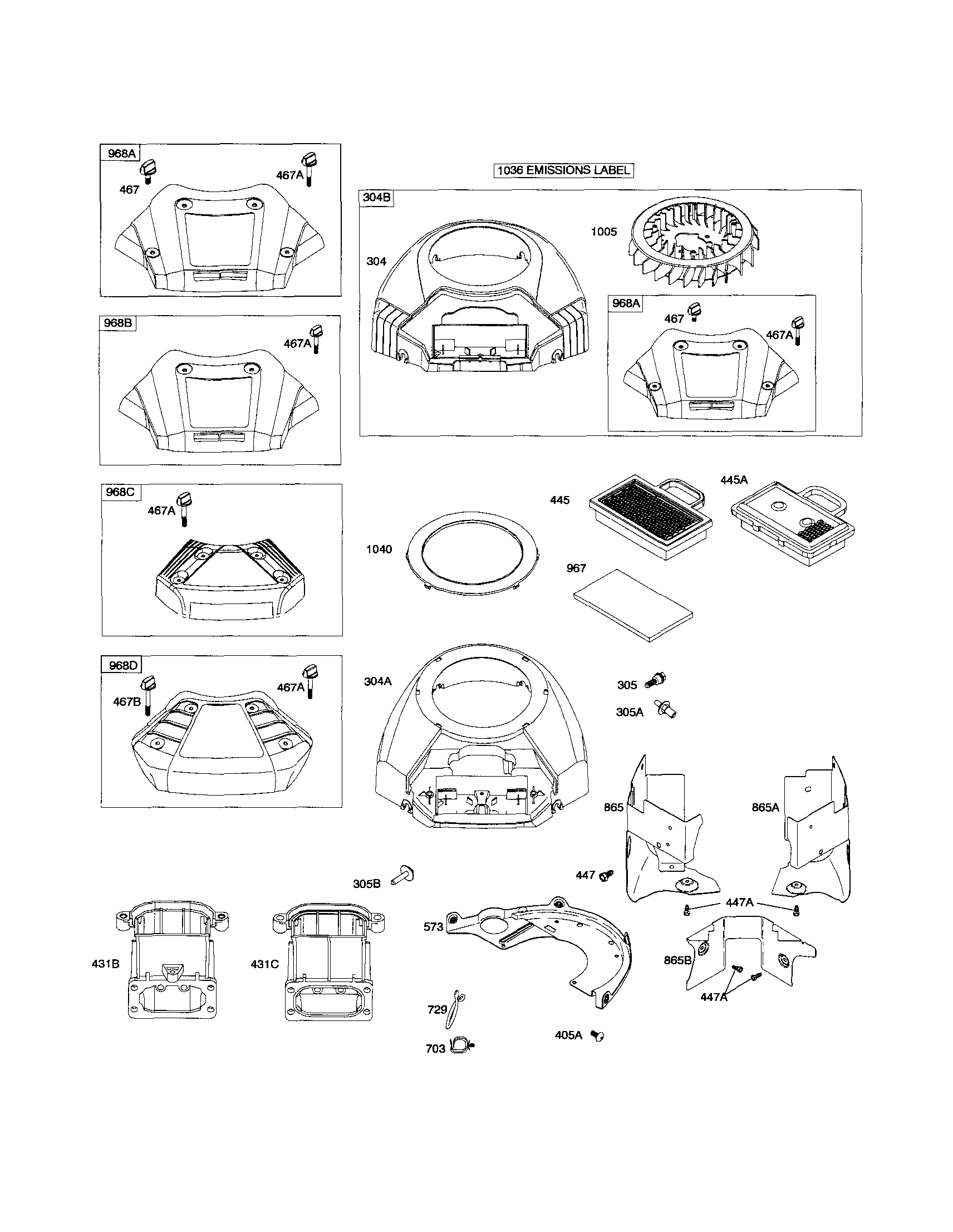 Blower housing/air cleaner cover