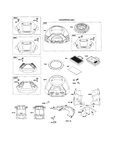 Blower housing/air cleaner cover