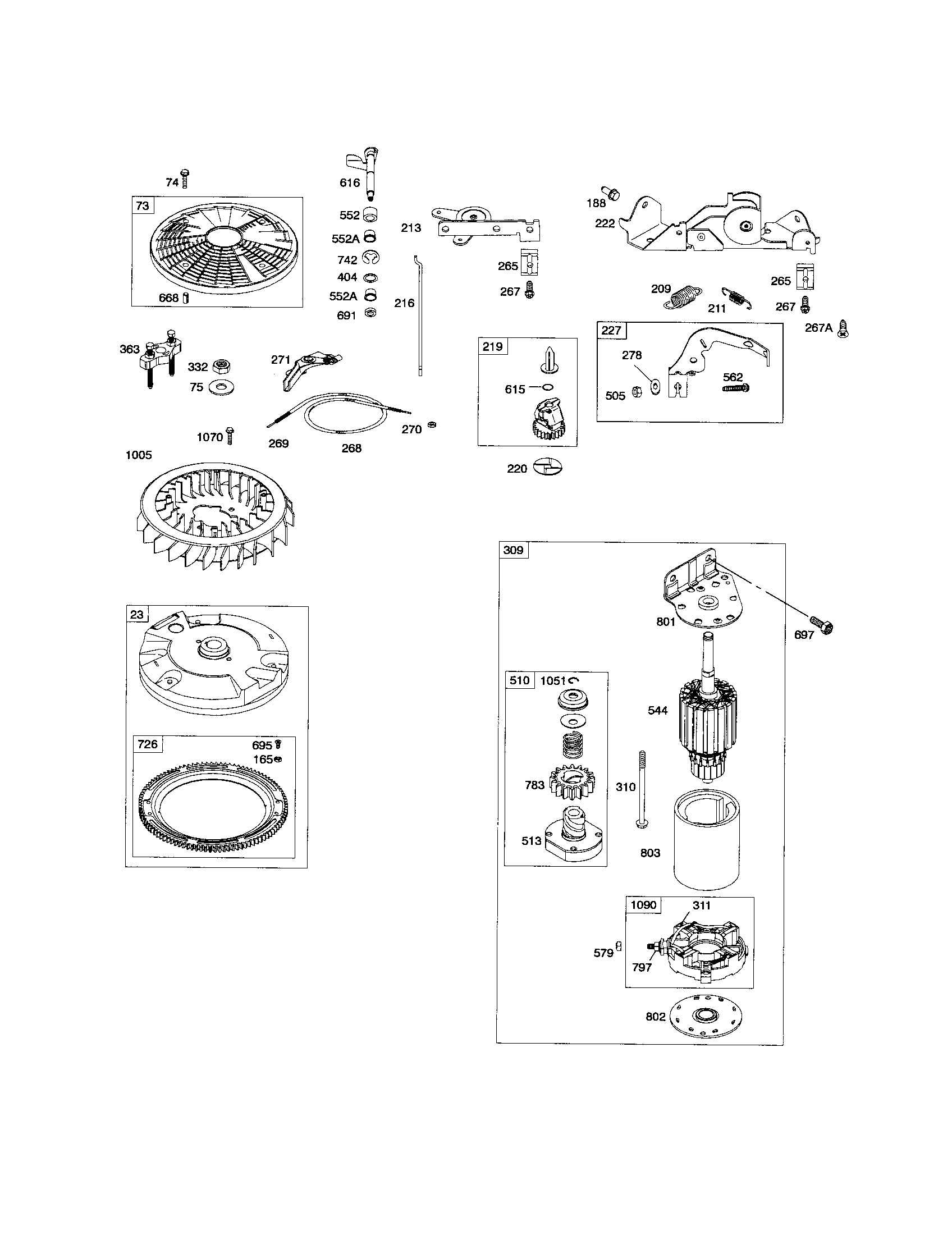 Motor-starter/flywheel