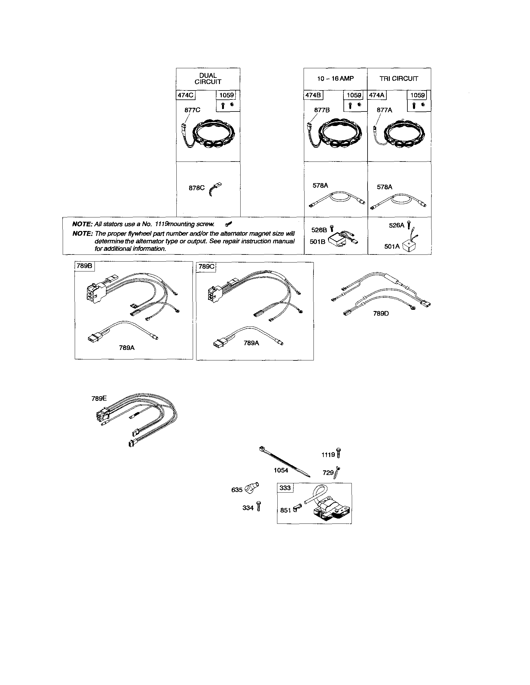 Wiring harness/alternator