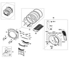Samsung DV520AGP/XAA-01 drum assy diagram