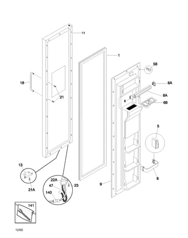 Freezer door