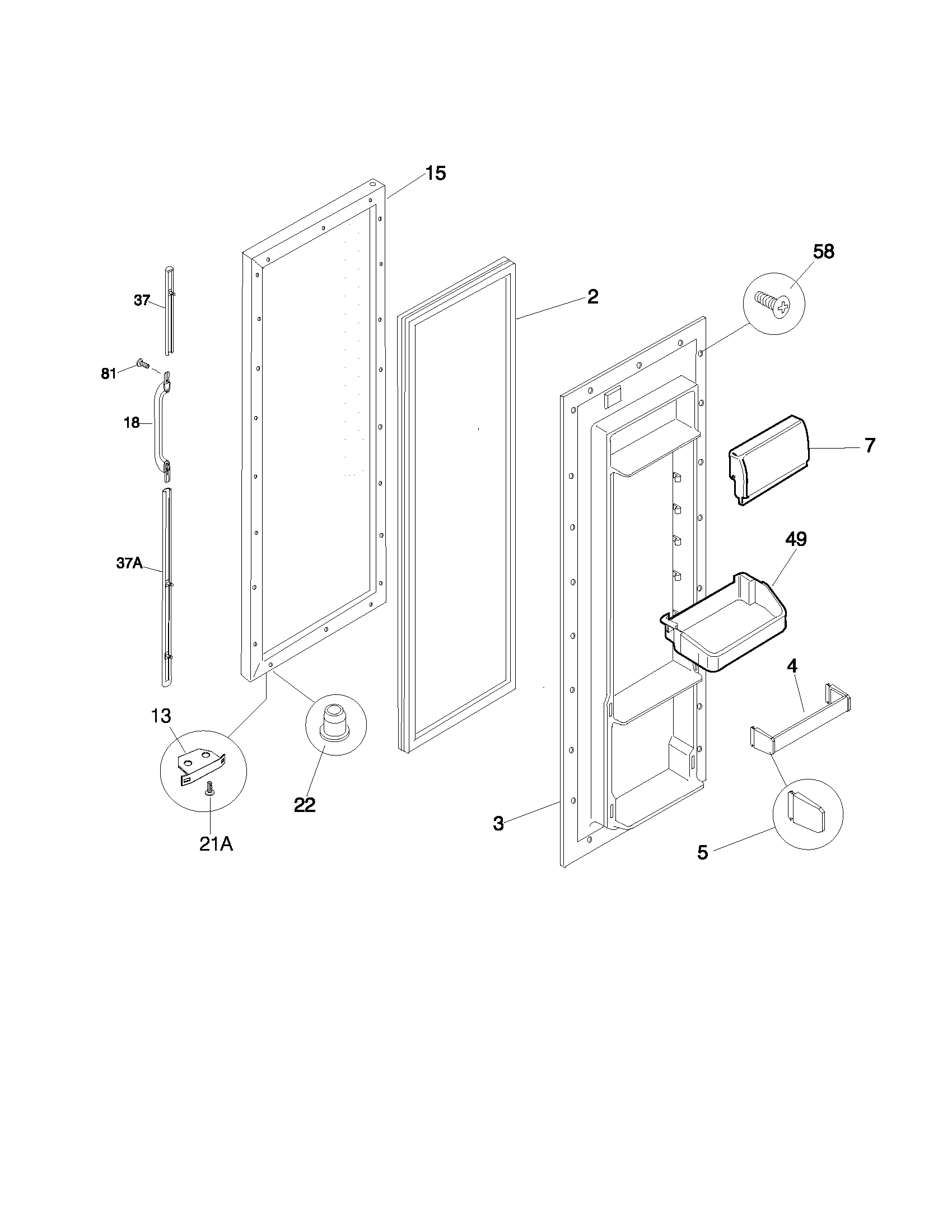 Refrigerator door