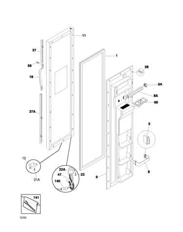 Freezer door