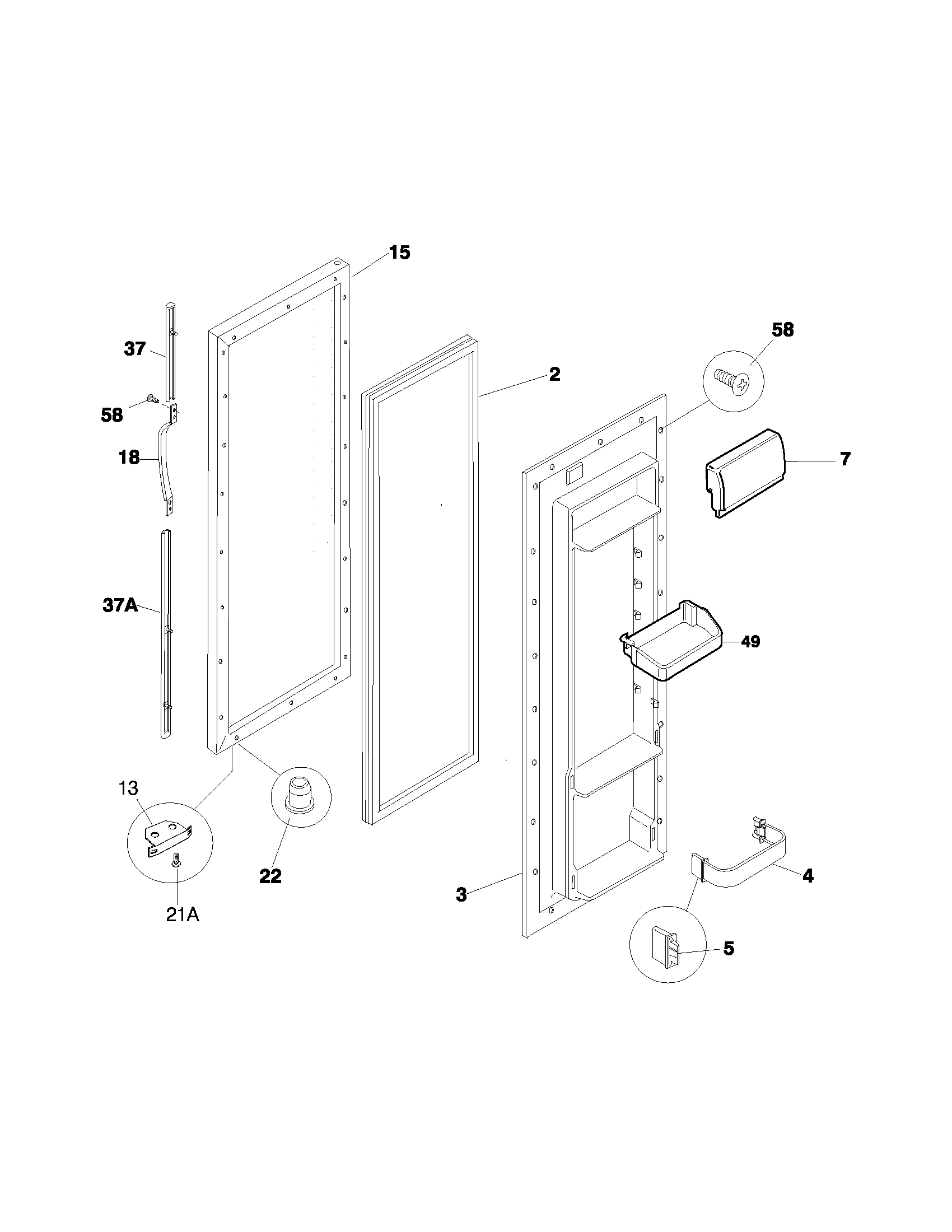 Refrigerator door