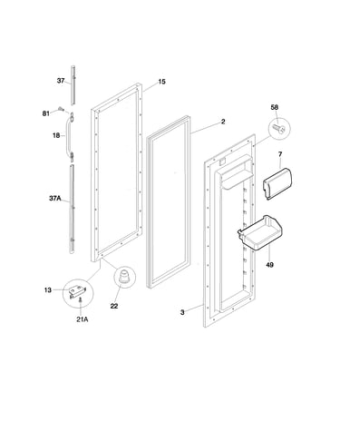 Refrigerator door