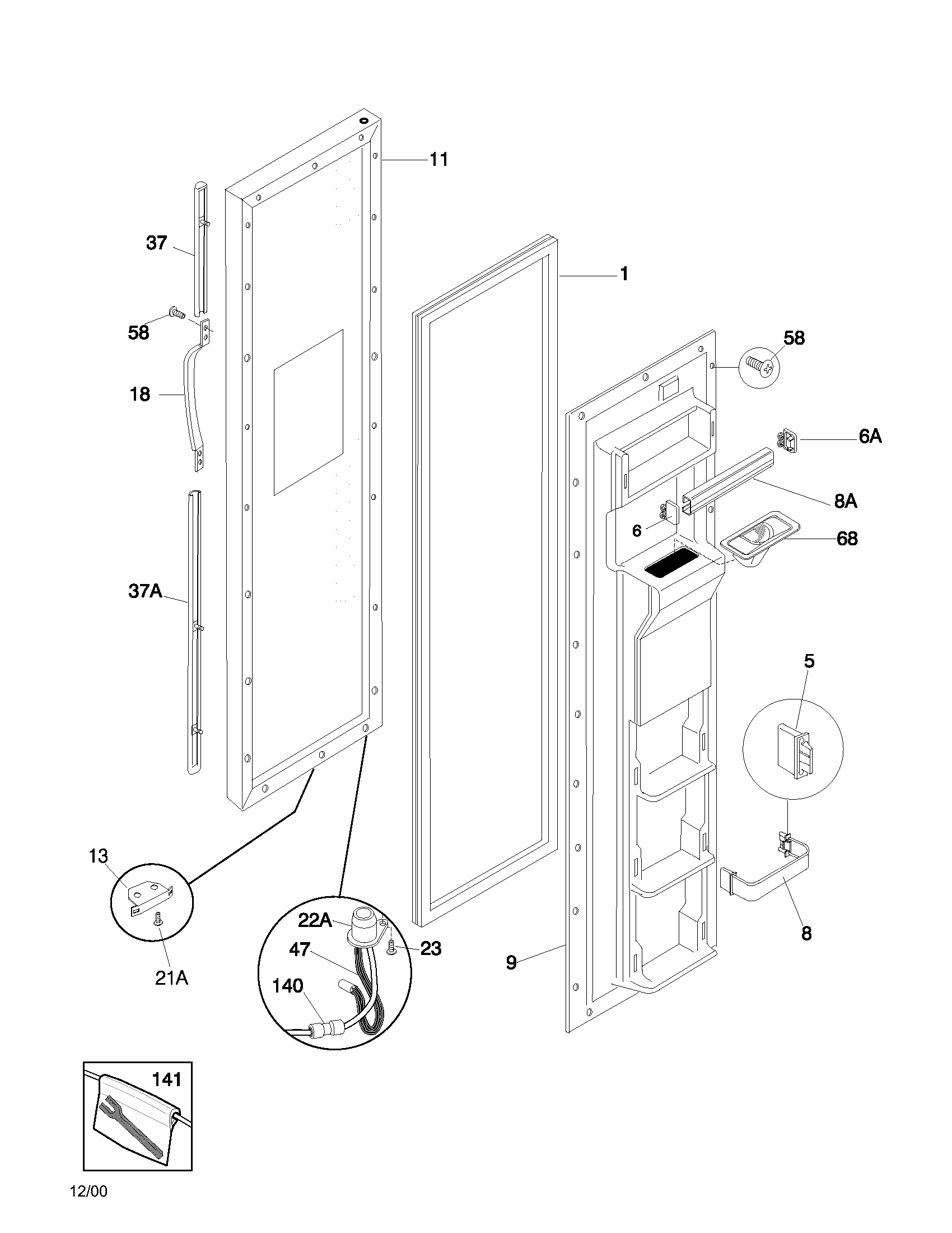 Freezer door