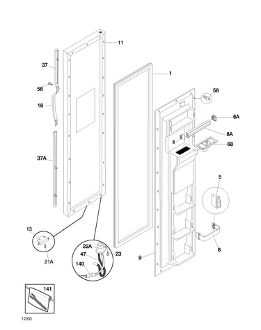 Freezer door