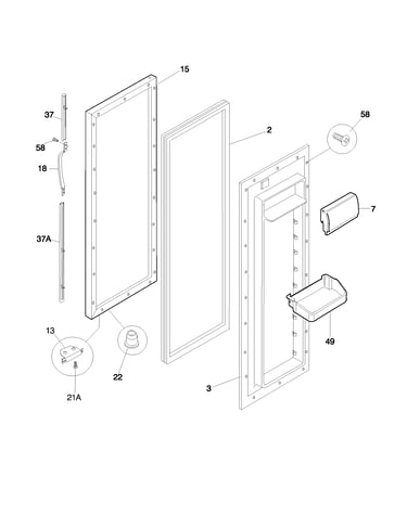 Refrigerator door