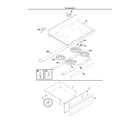 Frigidaire FEF336WHSC top/drawer diagram
