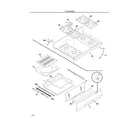 Frigidaire FGF324WHSC top/drawer diagram