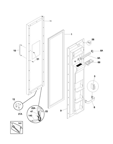 Freezer door