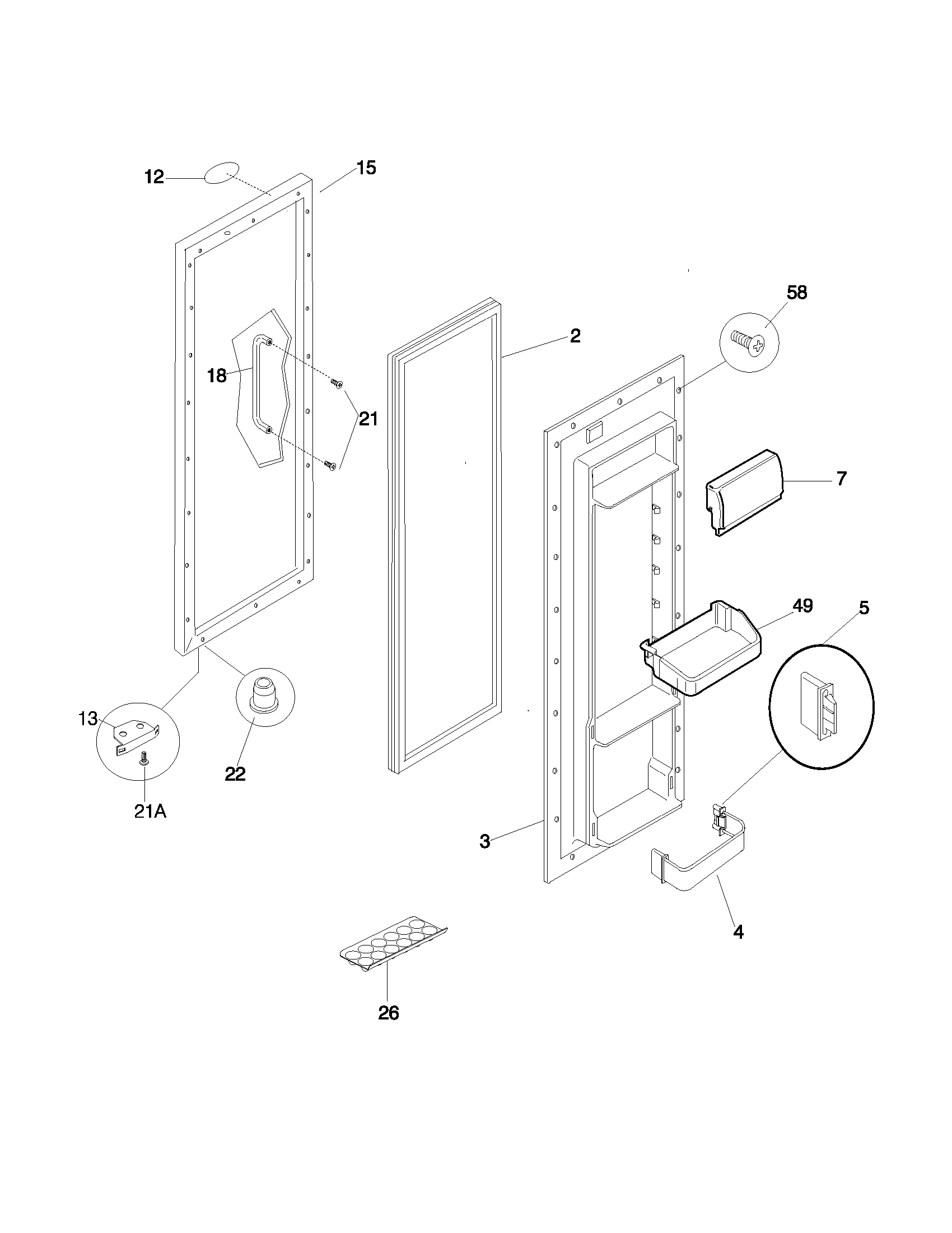 Refrigerator door