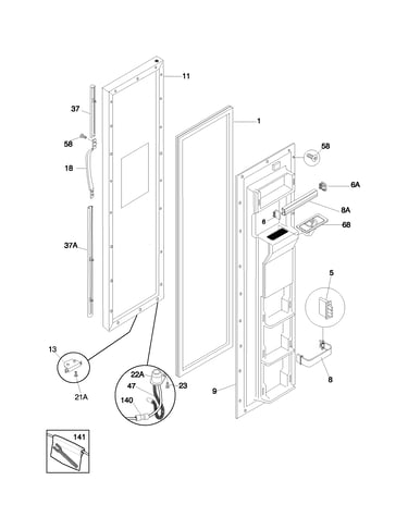 Freezer door