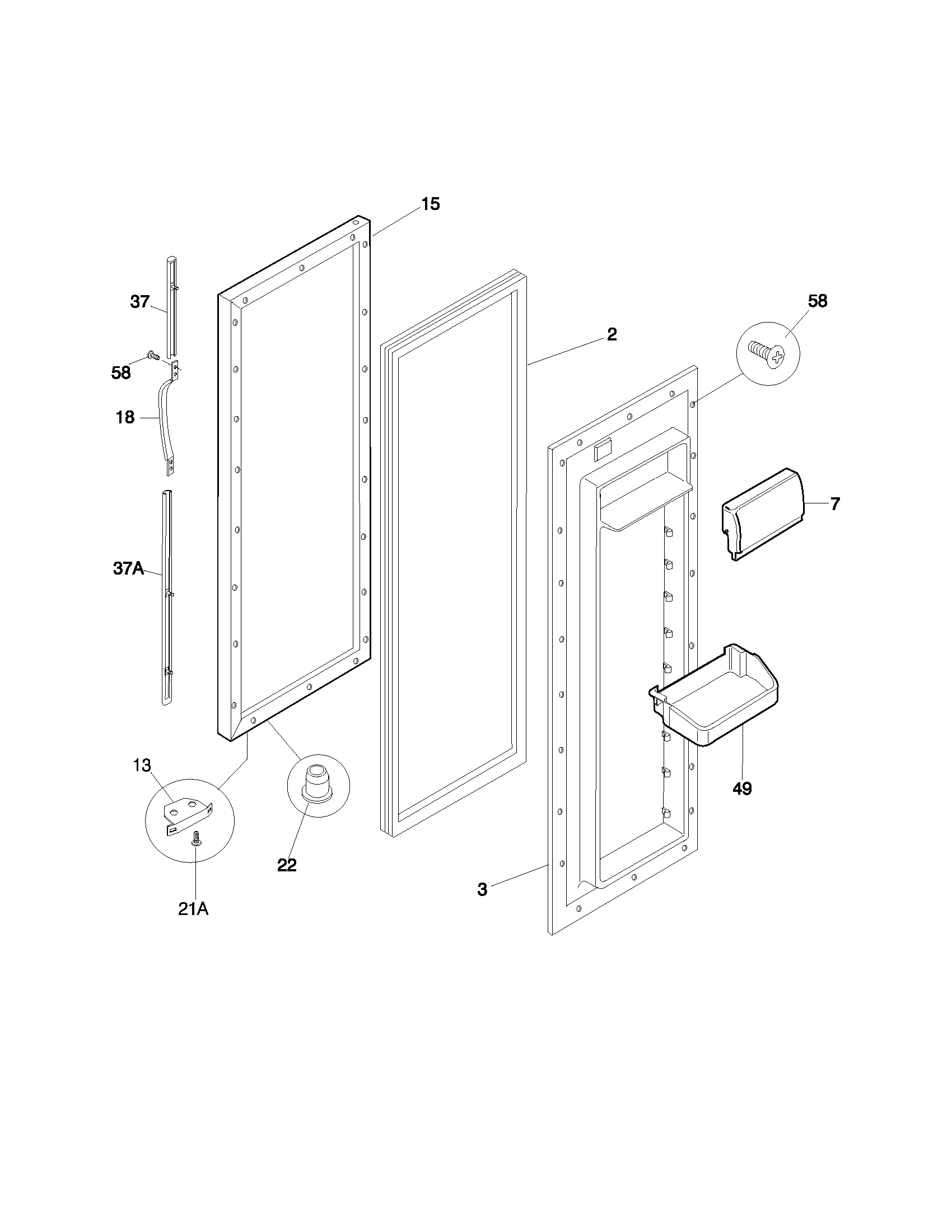 Refrigerator door