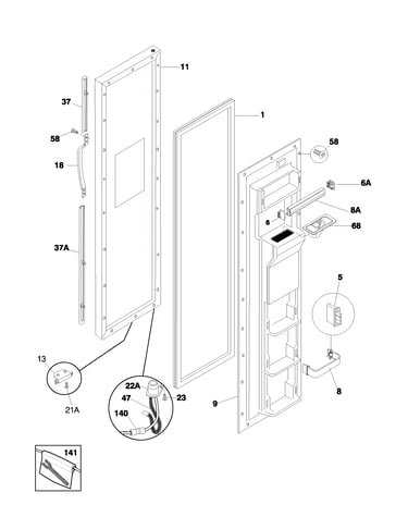 Freezer door