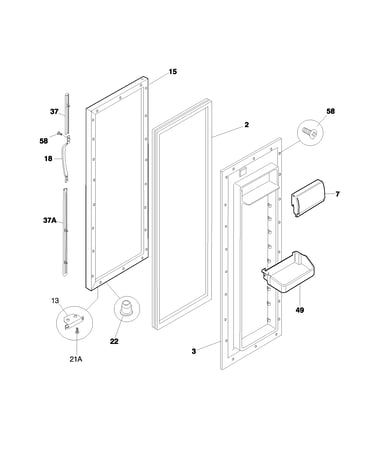 Refrigerator door