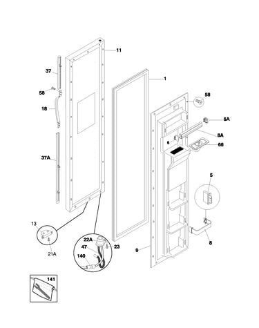 Freezer door