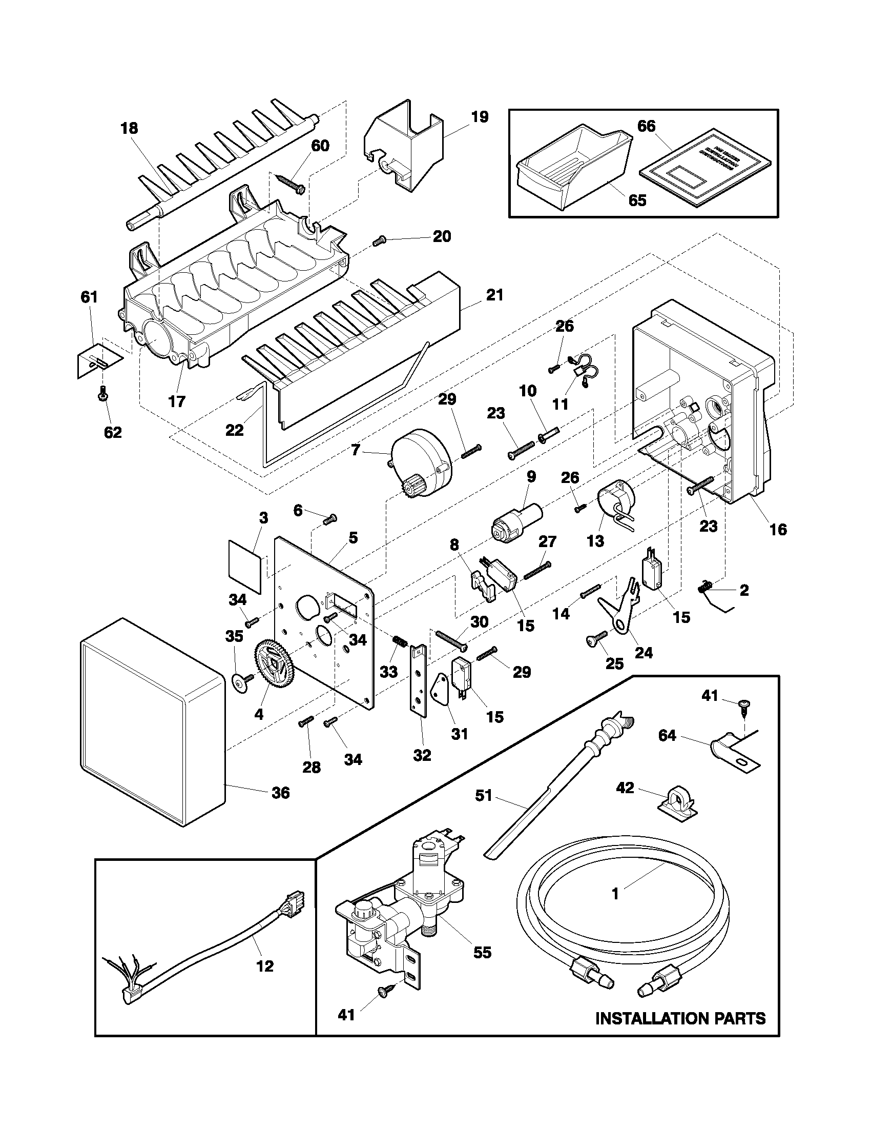 Ice maker parts