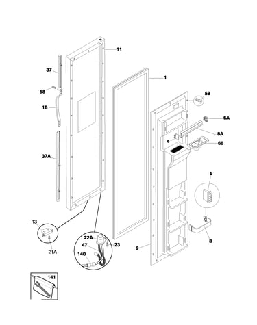 Freezer door