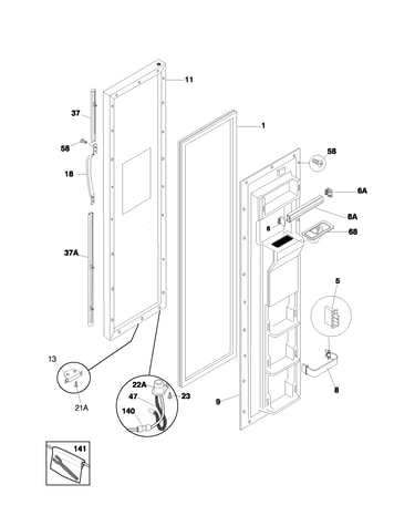 Freezer door