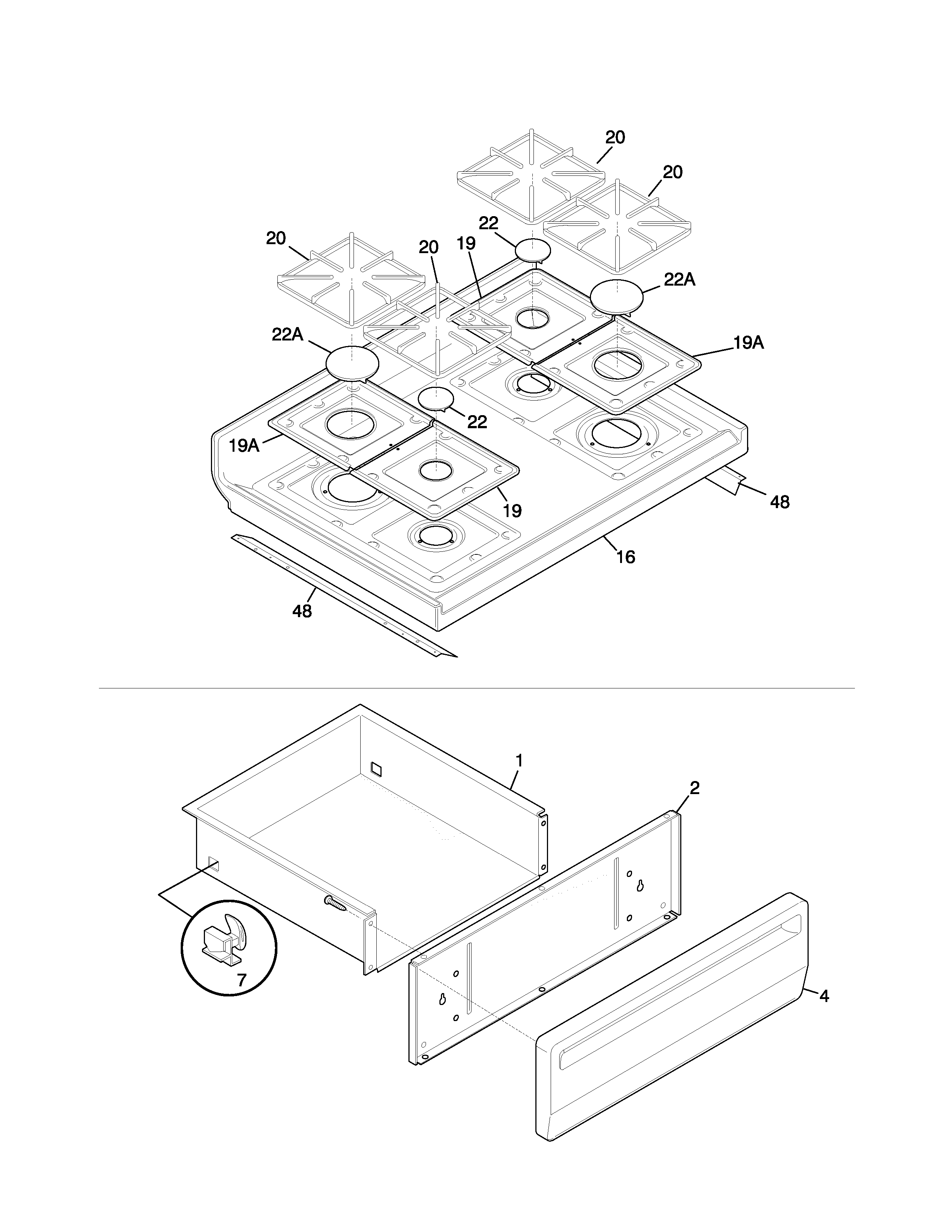 Top/drawer