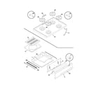 Universal/Multiflex (Frigidaire) MGF303PGDJ top/drawer diagram
