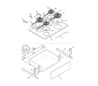 Frigidaire FES300WCWJ cooktop diagram