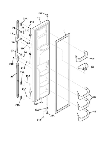 Freezer door