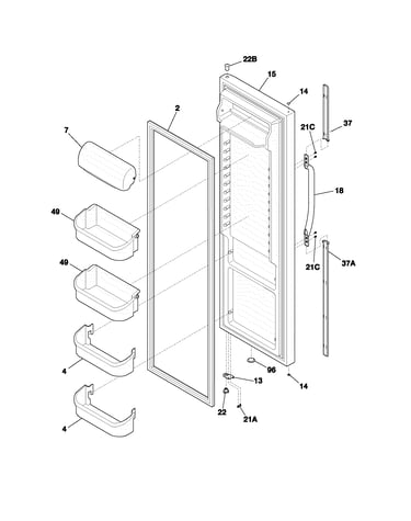 Refrigerator door