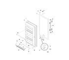 Frigidaire FRU17G4JW0 door diagram