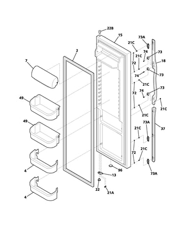 Refrigerator door
