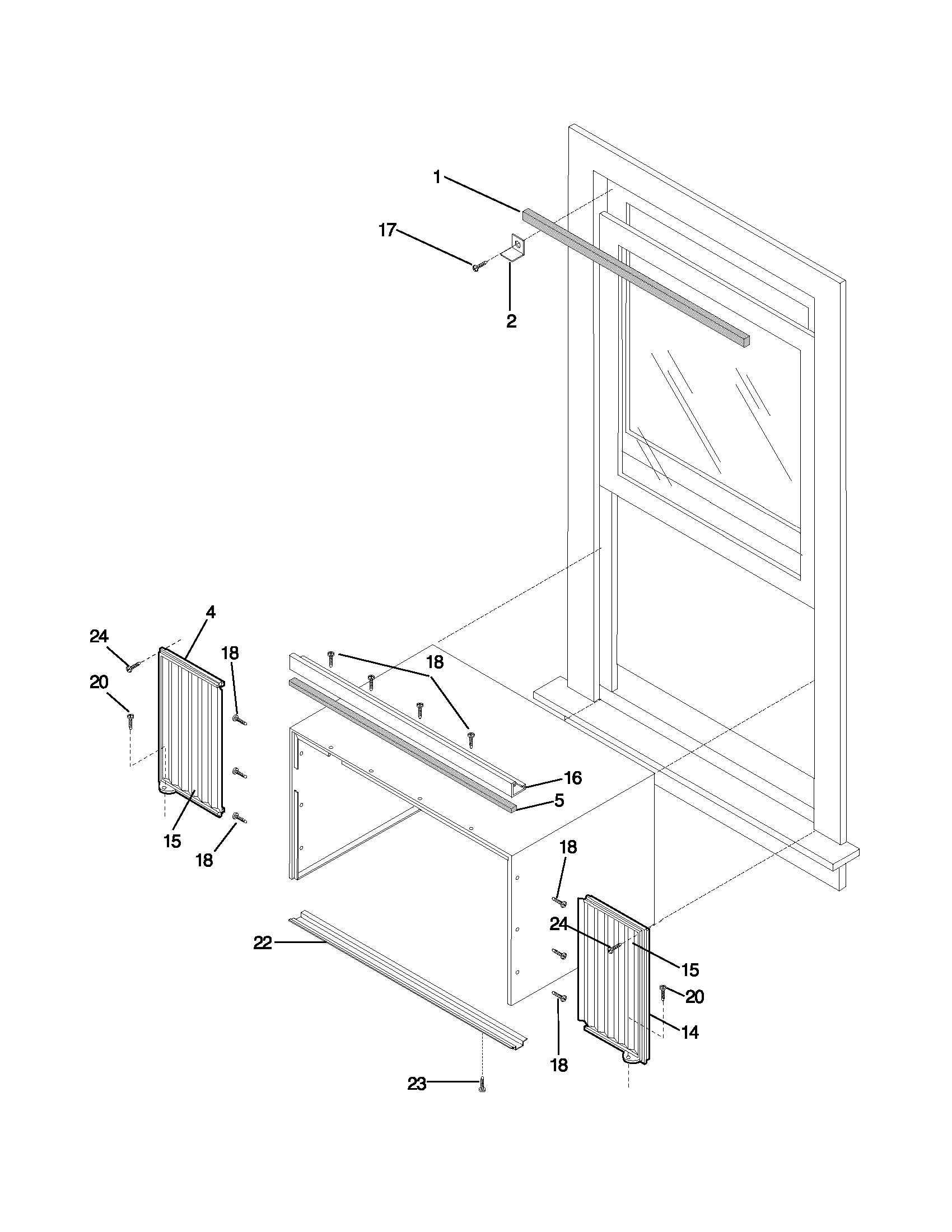 Window mounting parts