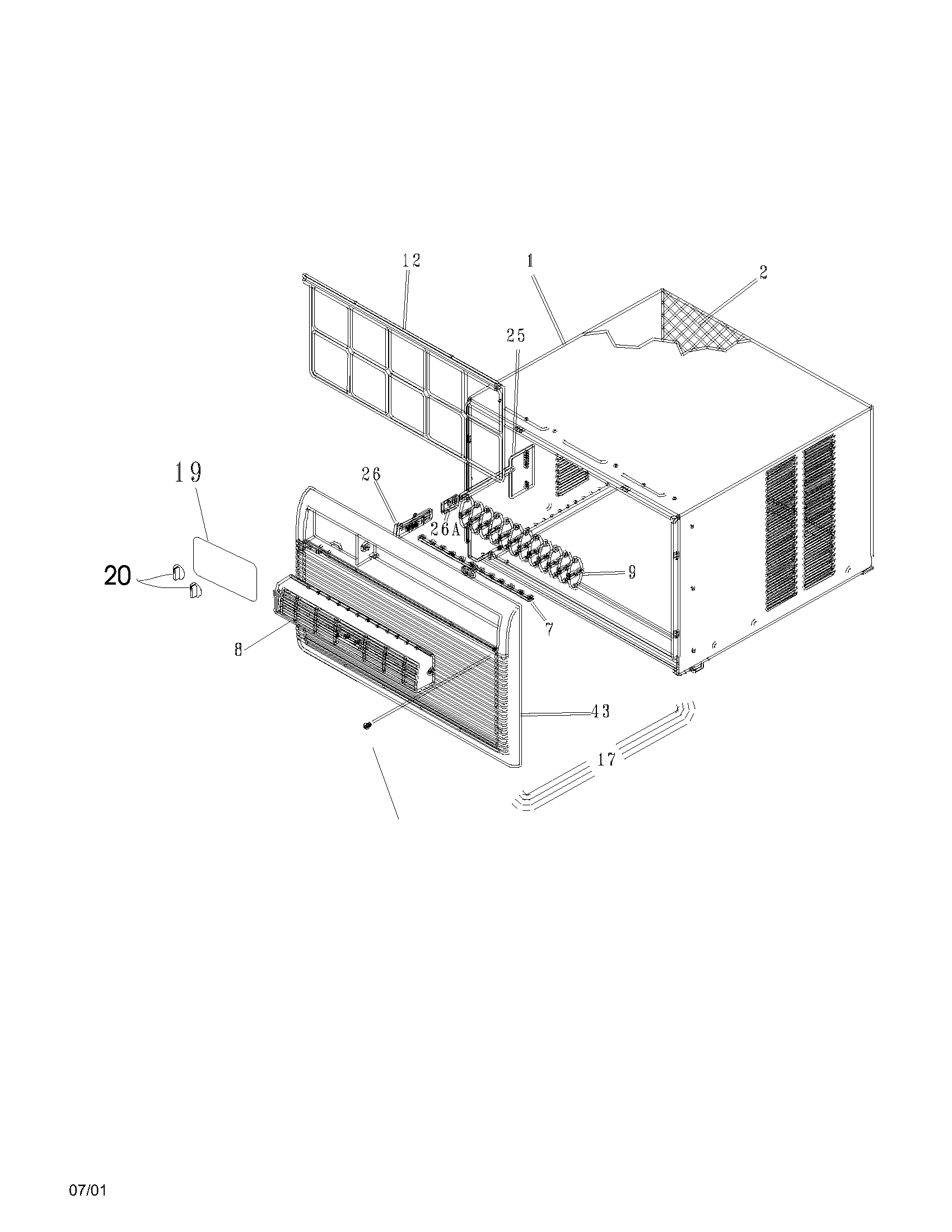 Cabinet front & wrapper