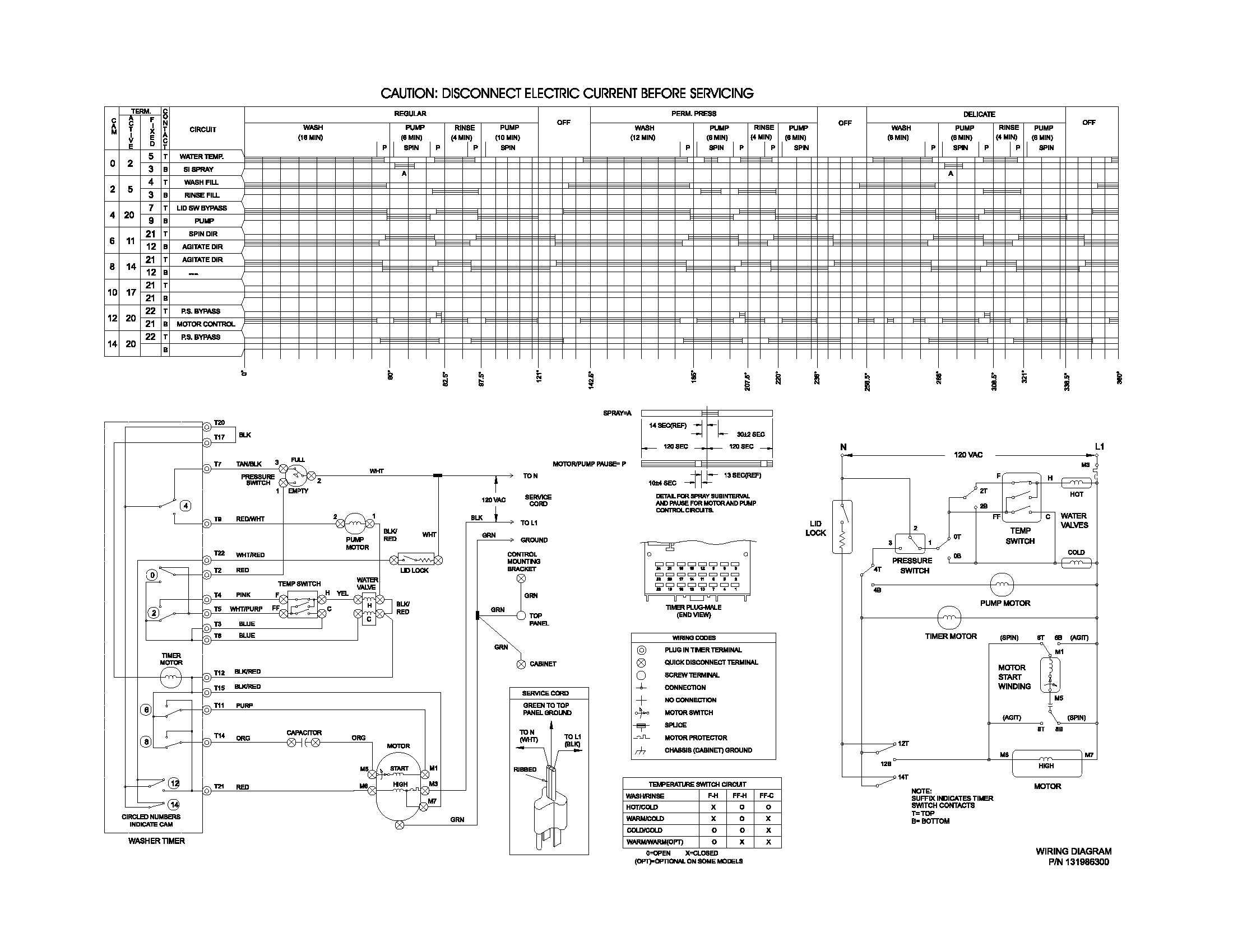 131986300 WIRING DIAGRAM