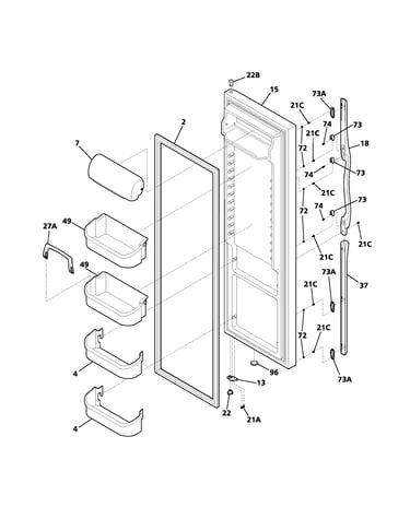 Refrigerator door