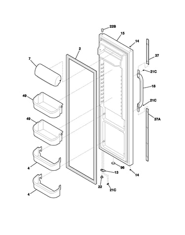 Refrigerator door