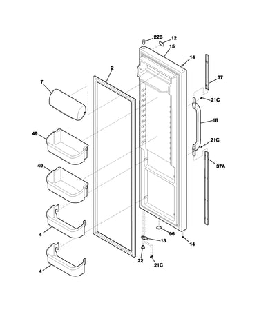 Refrigerator door