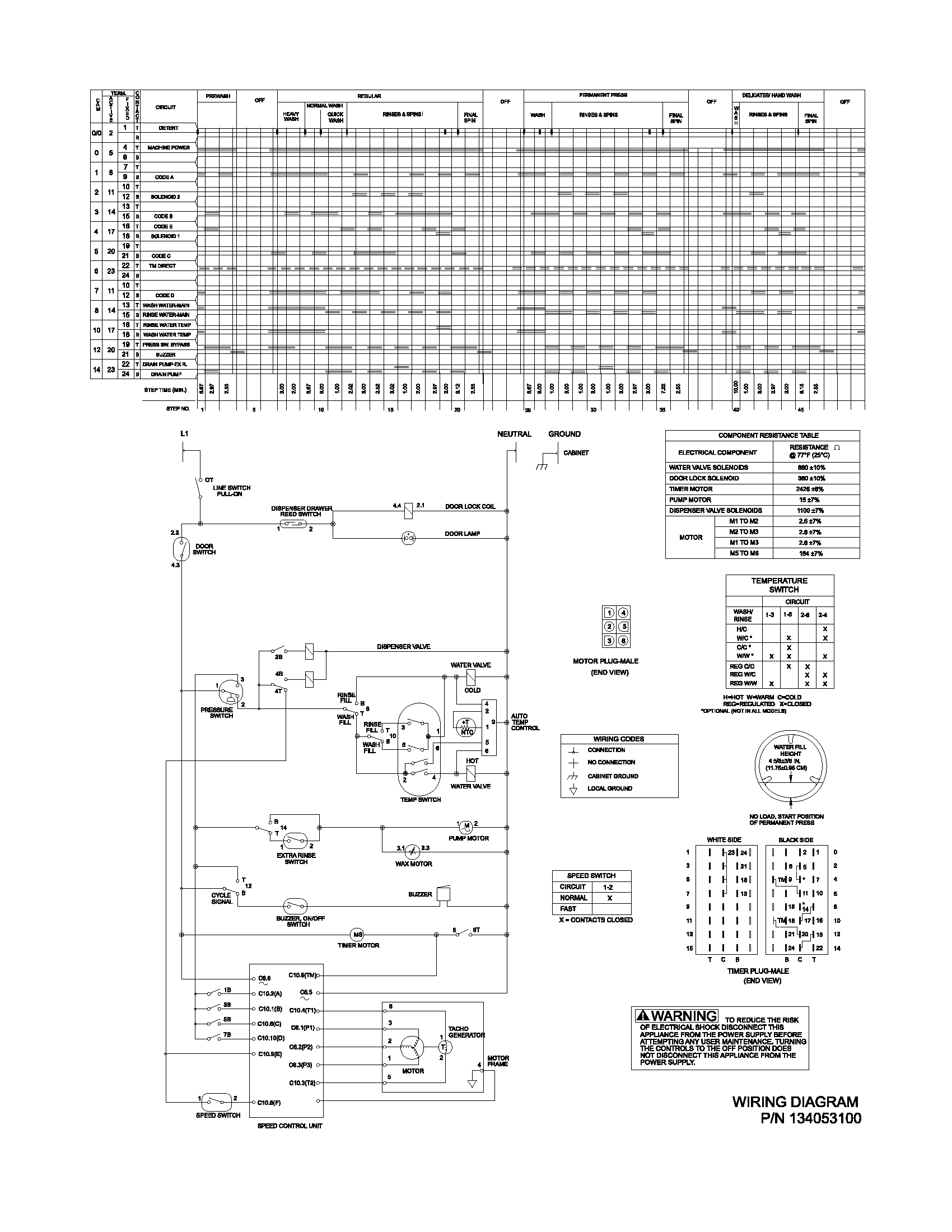 134053100 WIRING DIAGRAM