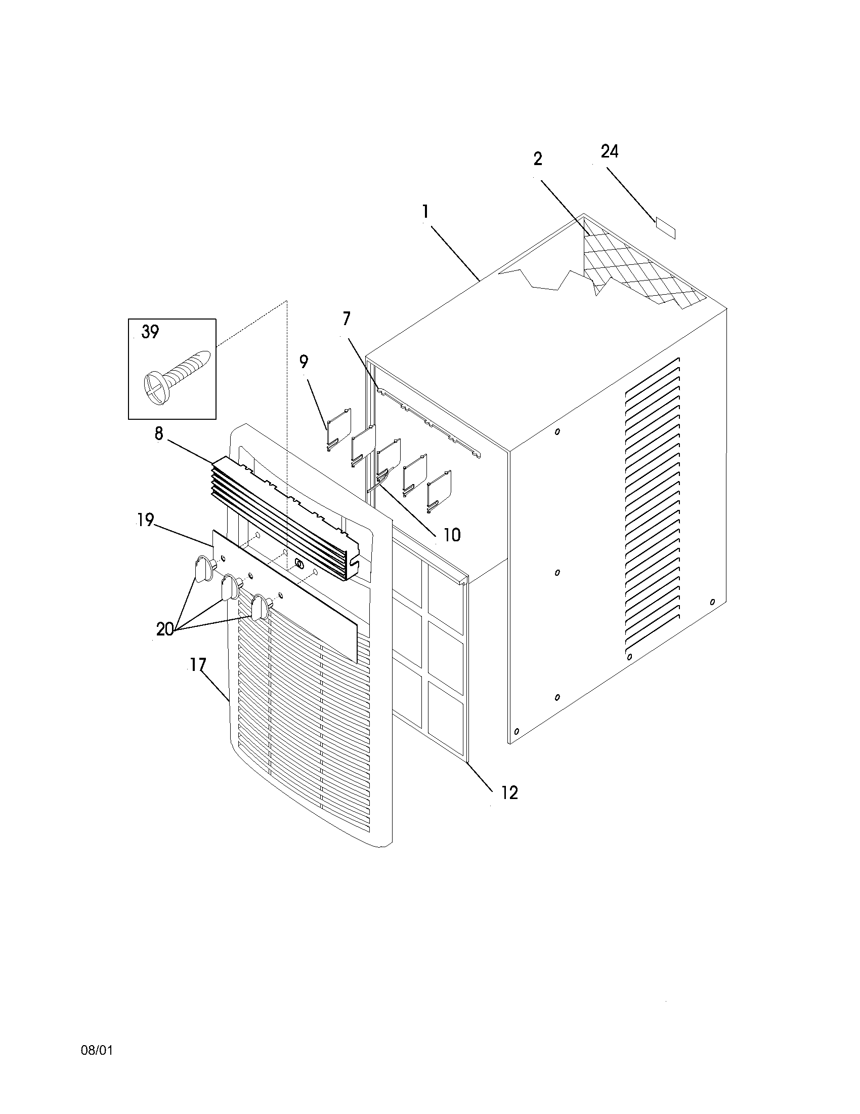 Cabinet front and wrapper