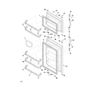 Frigidaire FRT18P5AW2 door diagram