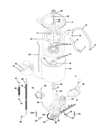 Wshr mtr,hose
