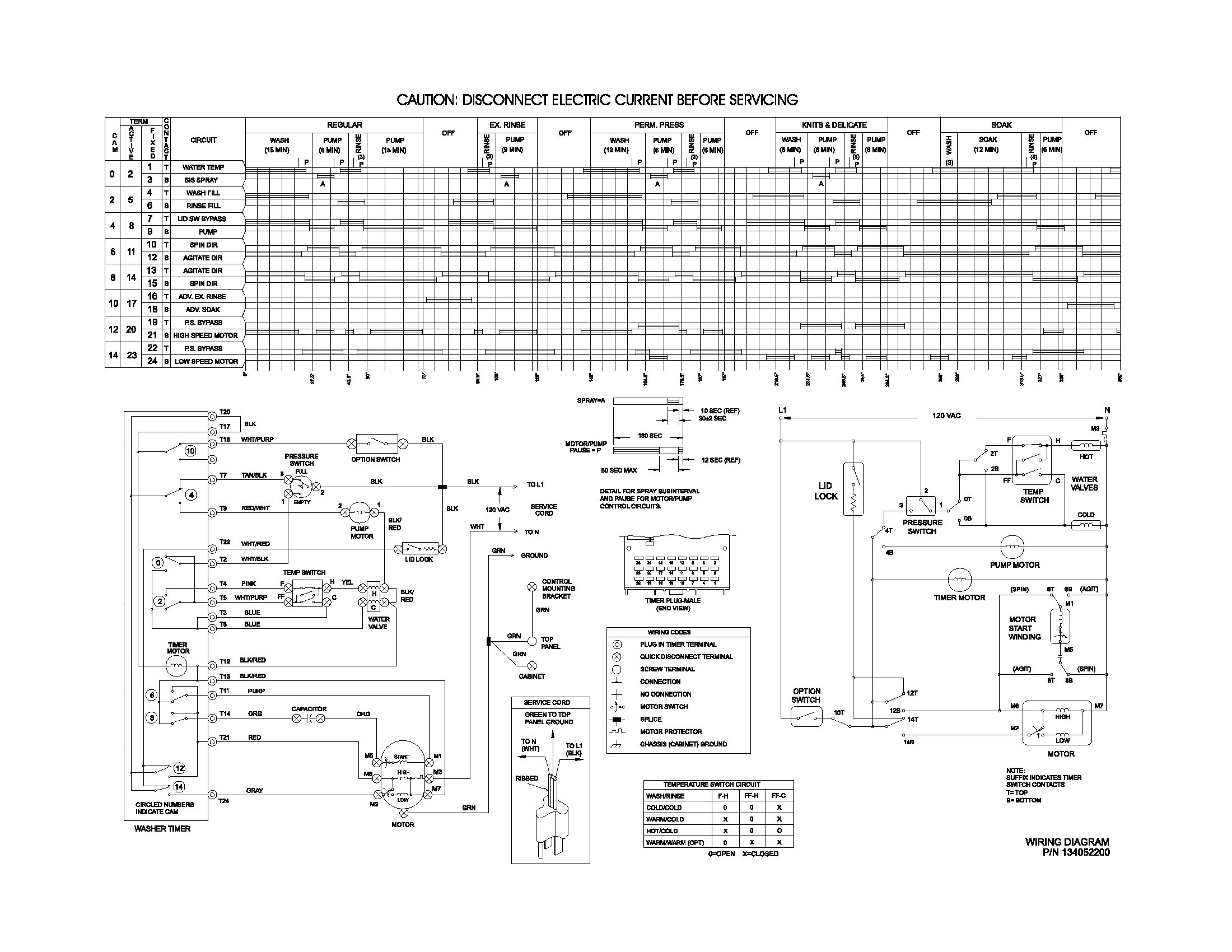 134052200 WIRING DIAGRAM