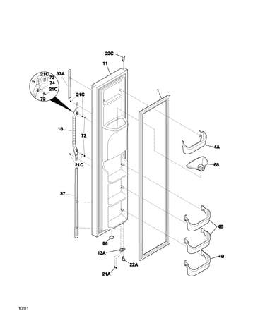 Freezer door