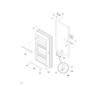 Universal/Multiflex (Frigidaire) MFU20F3GW10 door diagram